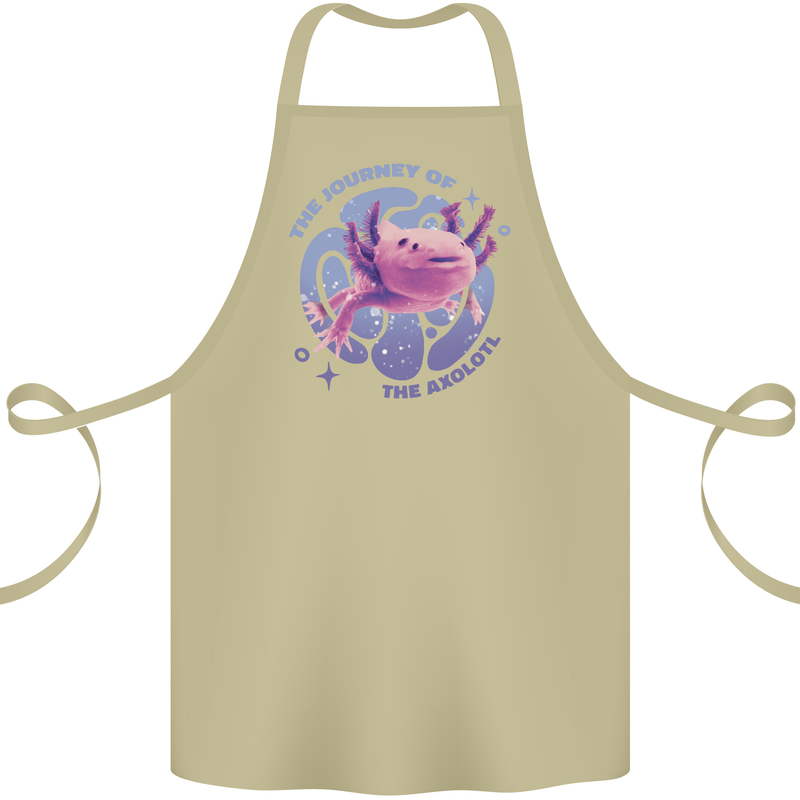 The Journey of the Axolotl Cotton Apron 100% Organic Khaki
