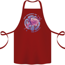 The Journey of the Axolotl Cotton Apron 100% Organic Maroon