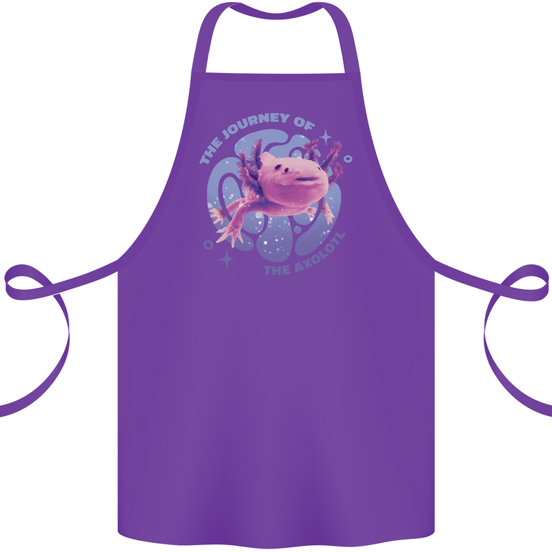 The Journey of the Axolotl Cotton Apron 100% Organic Purple