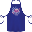 The Journey of the Axolotl Cotton Apron 100% Organic Royal Blue