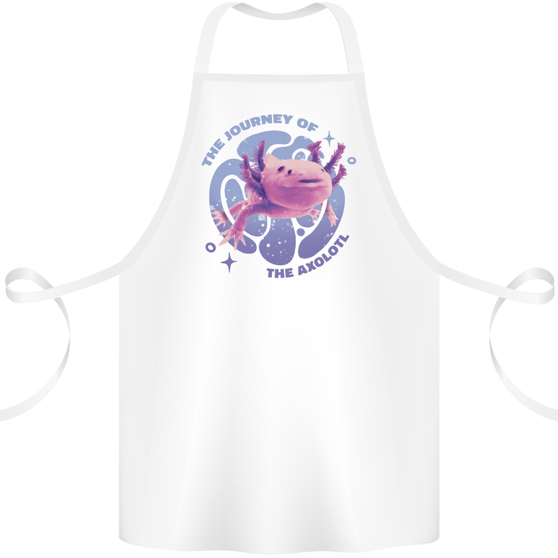 The Journey of the Axolotl Cotton Apron 100% Organic White