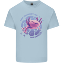 The Journey of the Axolotl Mens Cotton T-Shirt Tee Top Light Blue