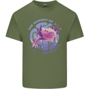 The Journey of the Axolotl Mens Cotton T-Shirt Tee Top Military Green
