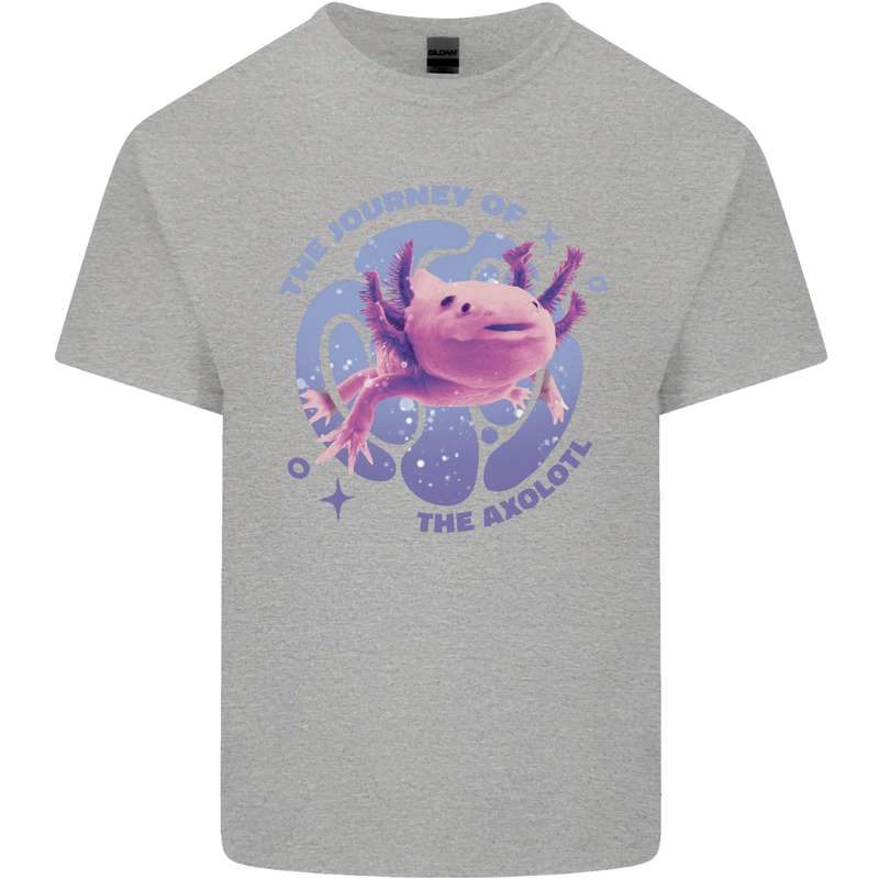 The Journey of the Axolotl Mens Cotton T-Shirt Tee Top Sports Grey