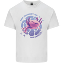 The Journey of the Axolotl Mens Cotton T-Shirt Tee Top White