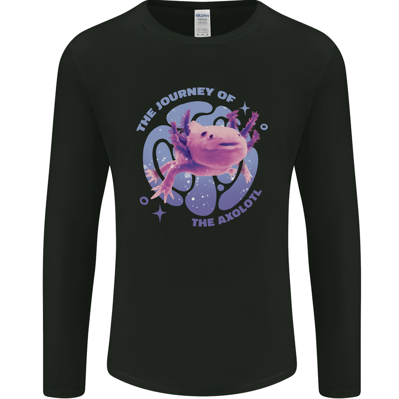 The Journey of the Axolotl Mens Long Sleeve T-Shirt Black