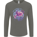 The Journey of the Axolotl Mens Long Sleeve T-Shirt Charcoal