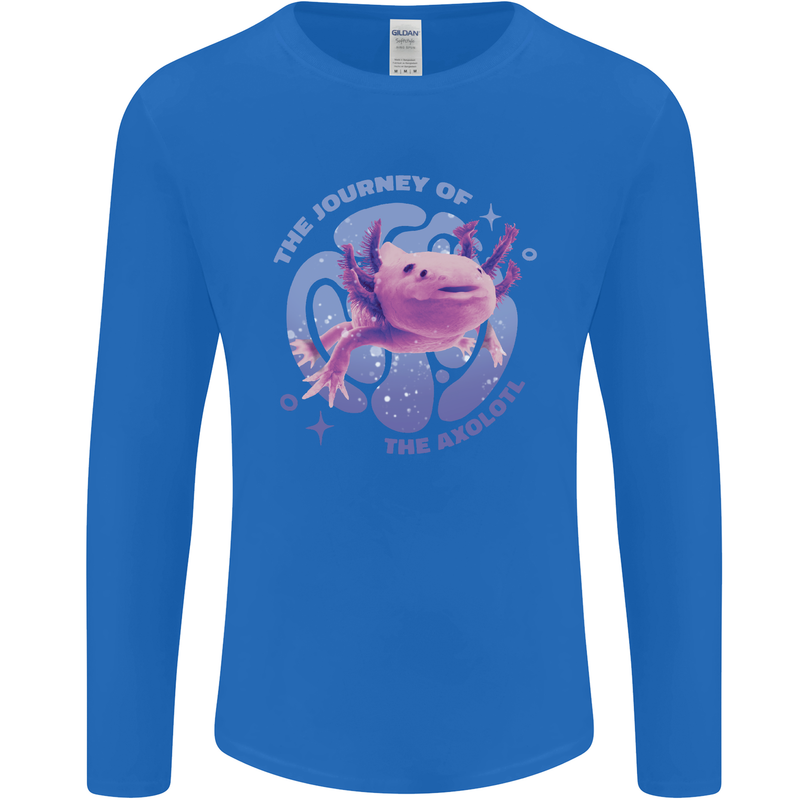 The Journey of the Axolotl Mens Long Sleeve T-Shirt Royal Blue