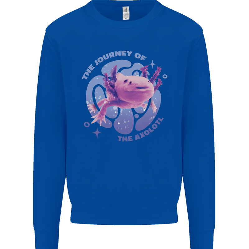 The Journey of the Axolotl Mens Sweatshirt Jumper Royal Blue