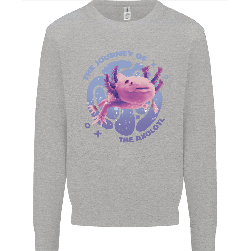 The Journey of the Axolotl Mens Sweatshirt Jumper Sports Grey