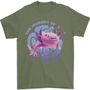 The Journey of the Axolotl Mens T-Shirt Cotton Gildan Military Green