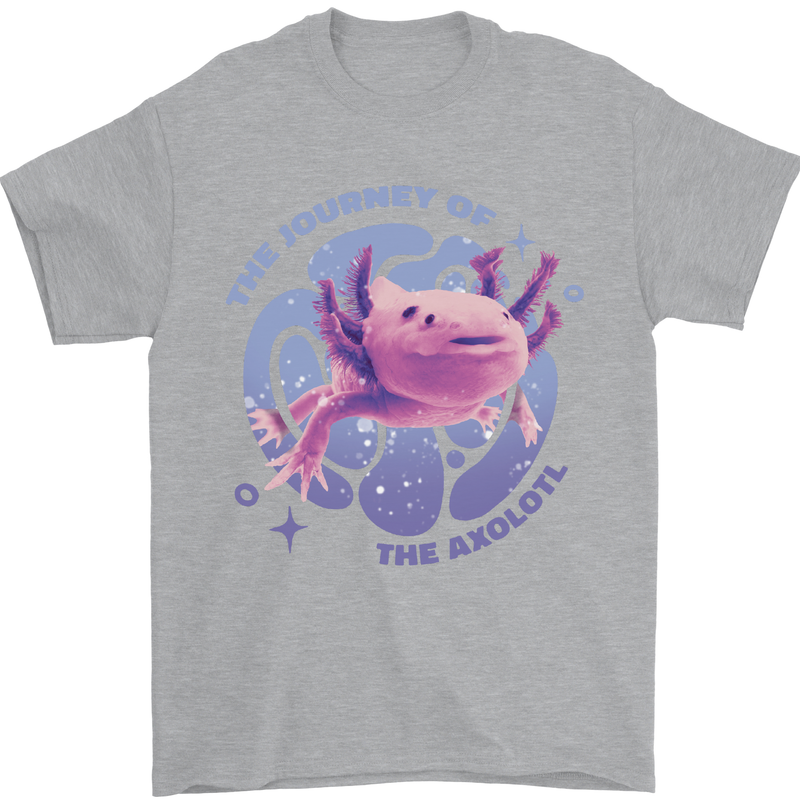 The Journey of the Axolotl Mens T-Shirt Cotton Gildan Sports Grey