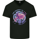 The Journey of the Axolotl Mens V-Neck Cotton T-Shirt Black
