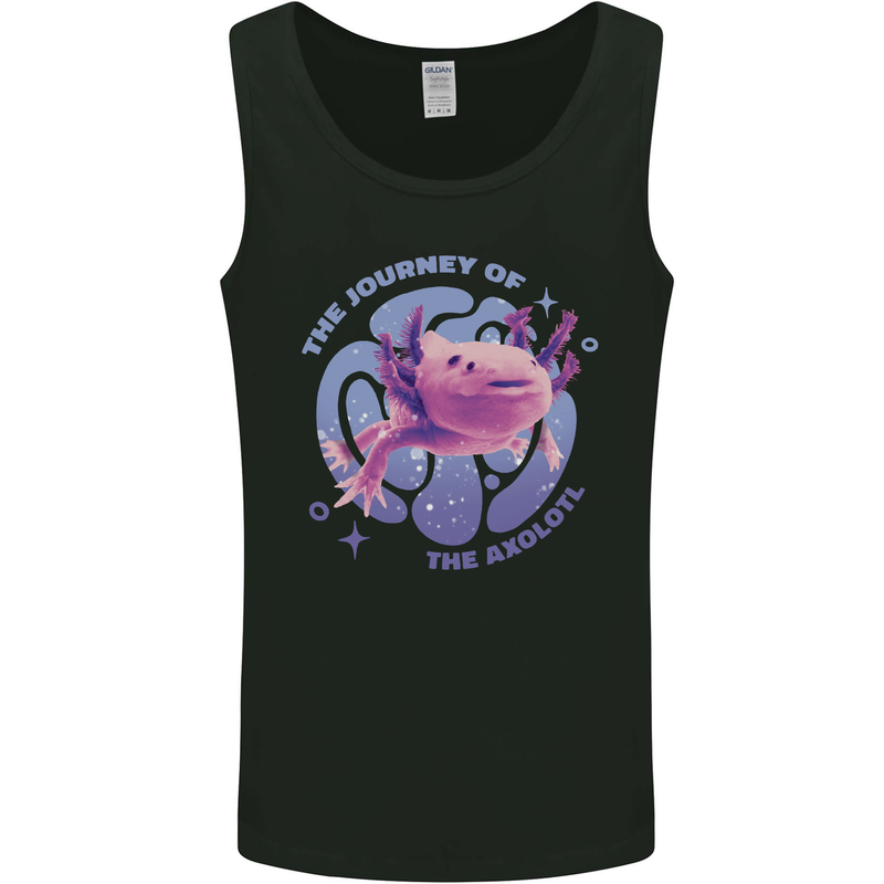 The Journey of the Axolotl Mens Vest Tank Top Black
