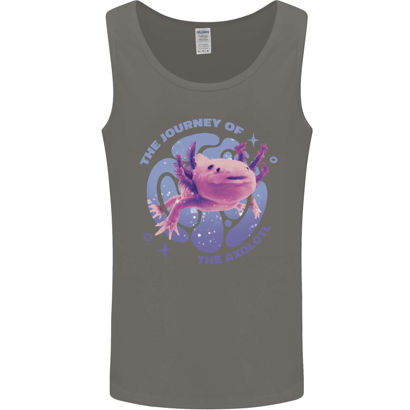 The Journey of the Axolotl Mens Vest Tank Top Charcoal