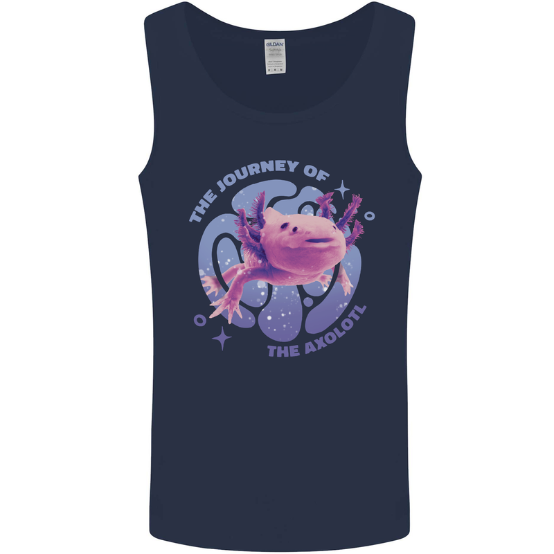 The Journey of the Axolotl Mens Vest Tank Top Navy Blue