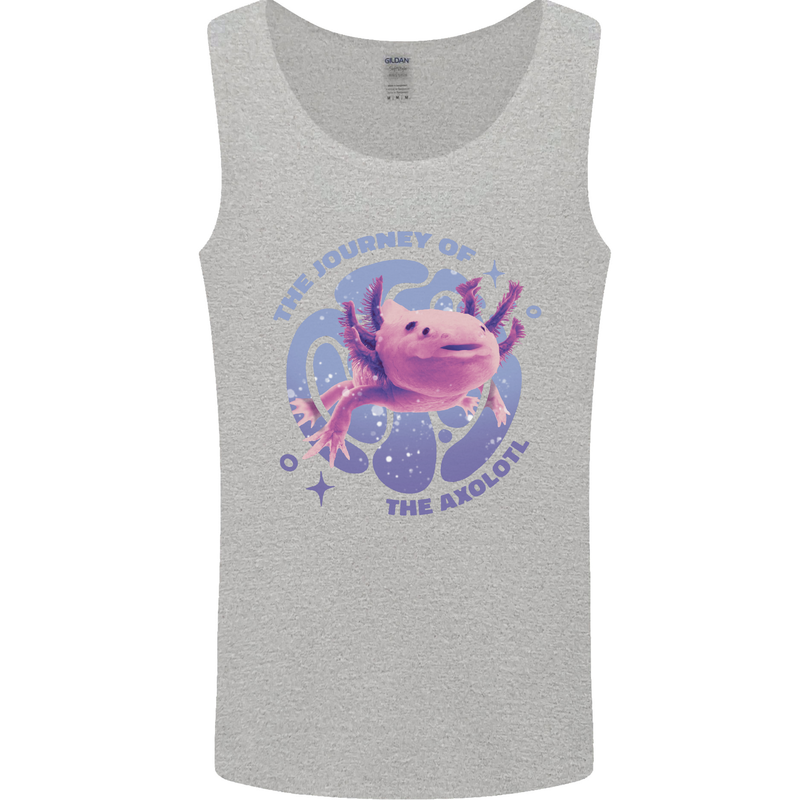 The Journey of the Axolotl Mens Vest Tank Top Sports Grey