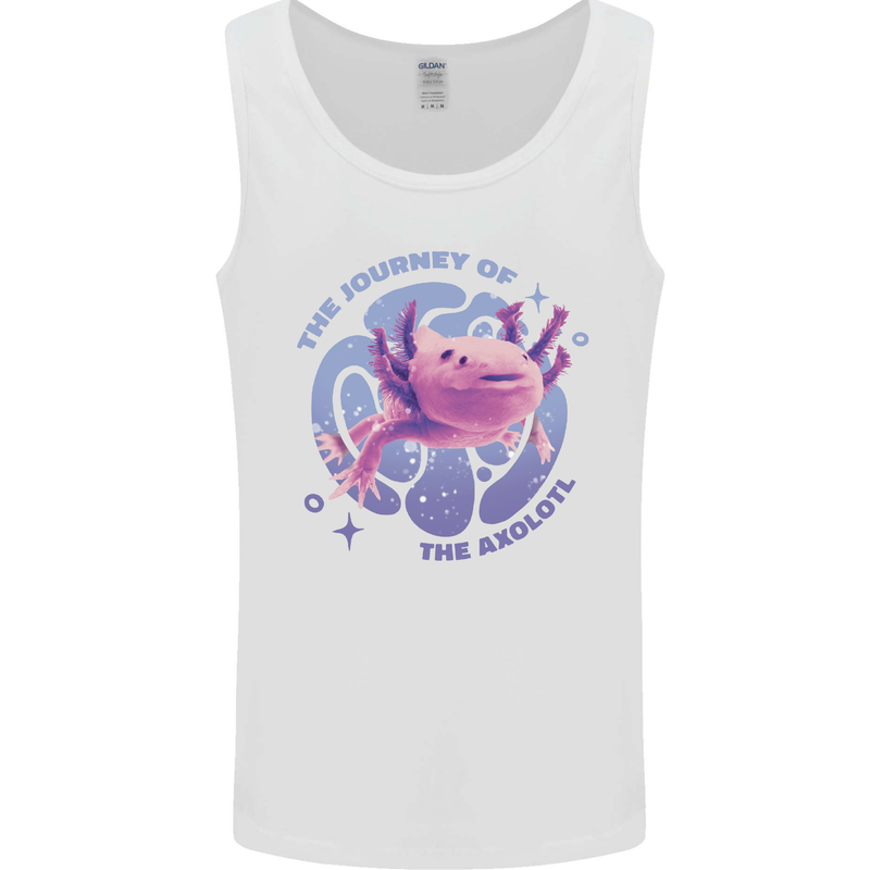 The Journey of the Axolotl Mens Vest Tank Top White