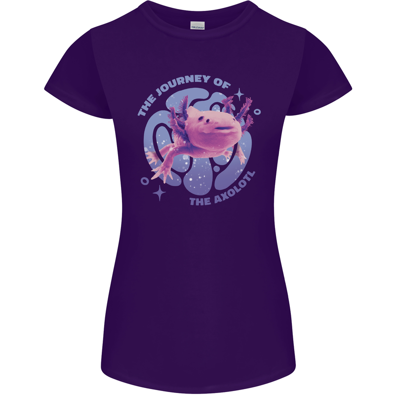 The Journey of the Axolotl Womens Petite Cut T-Shirt Purple