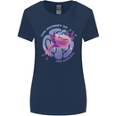 The Journey of the Axolotl Womens Wider Cut T-Shirt Navy Blue