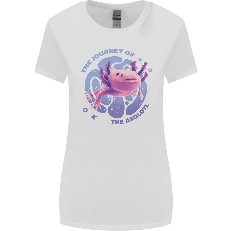 The Journey of the Axolotl Womens Wider Cut T-Shirt White