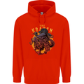 The Kraken Octopus Cthulhu Scuba Diving Childrens Kids Hoodie Bright Red