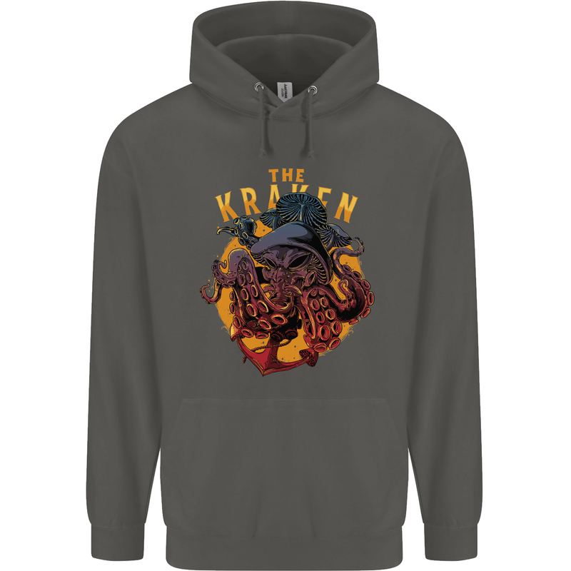 The Kraken Octopus Cthulhu Scuba Diving Childrens Kids Hoodie Storm Grey