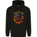 The Kraken Octopus Cthulhu Scuba Diving Mens 80% Cotton Hoodie Black