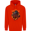 The Kraken Octopus Cthulhu Scuba Diving Mens 80% Cotton Hoodie Bright Red