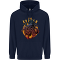The Kraken Octopus Cthulhu Scuba Diving Mens 80% Cotton Hoodie Navy Blue