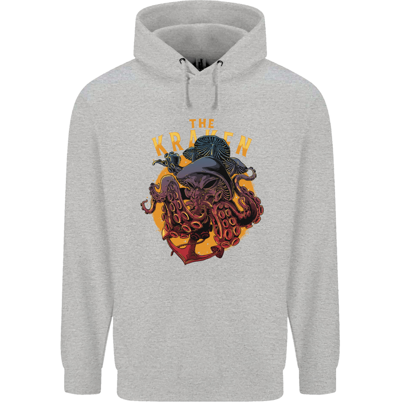 The Kraken Octopus Cthulhu Scuba Diving Mens 80% Cotton Hoodie Sports Grey