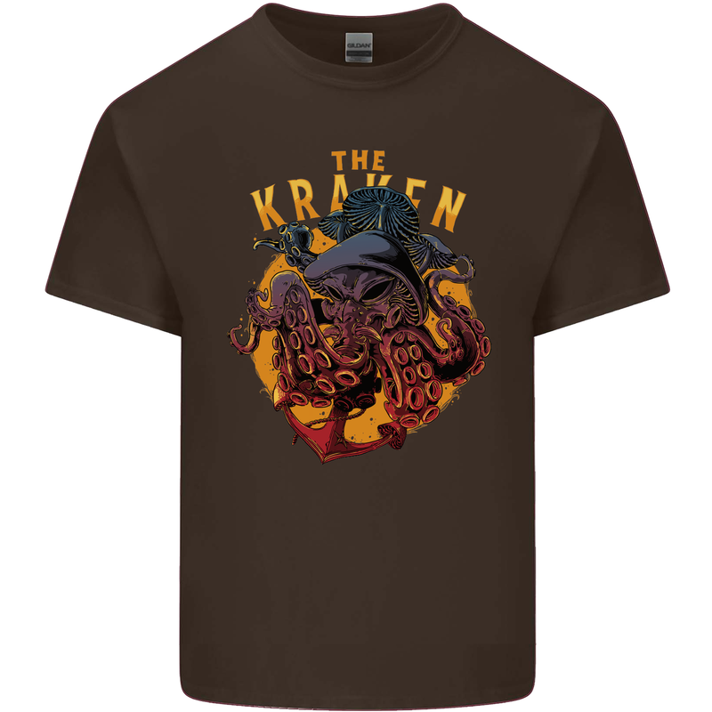 The Kraken Octopus Cthulhu Scuba Diving Mens Cotton T-Shirt Tee Top Dark Chocolate