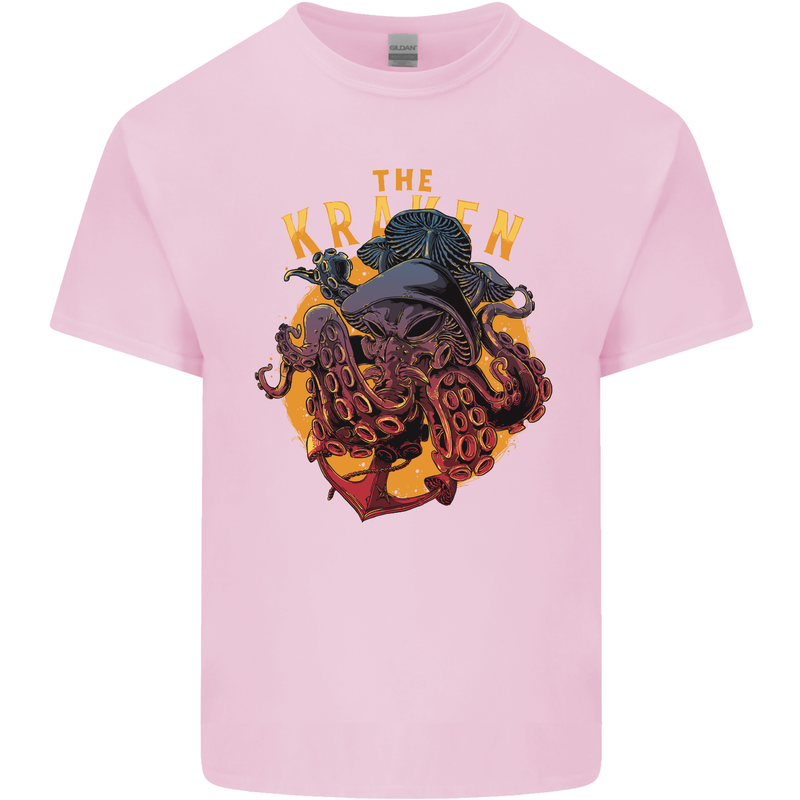 The Kraken Octopus Cthulhu Scuba Diving Mens Cotton T-Shirt Tee Top Light Pink