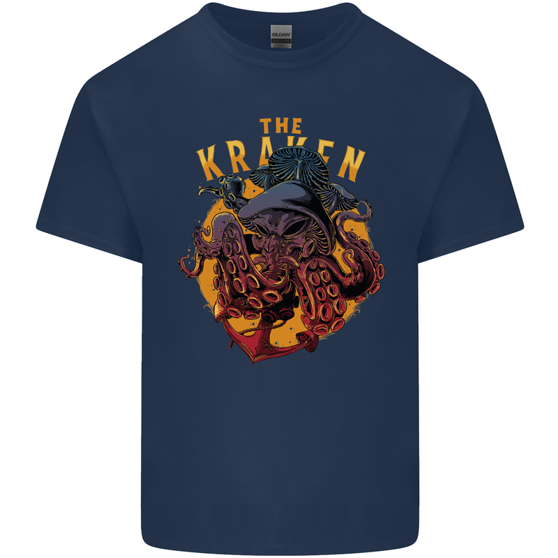 The Kraken Octopus Cthulhu Scuba Diving Mens Cotton T-Shirt Tee Top Navy Blue