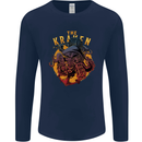 The Kraken Octopus Cthulhu Scuba Diving Mens Long Sleeve T-Shirt Navy Blue