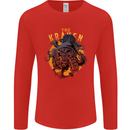 The Kraken Octopus Cthulhu Scuba Diving Mens Long Sleeve T-Shirt Red