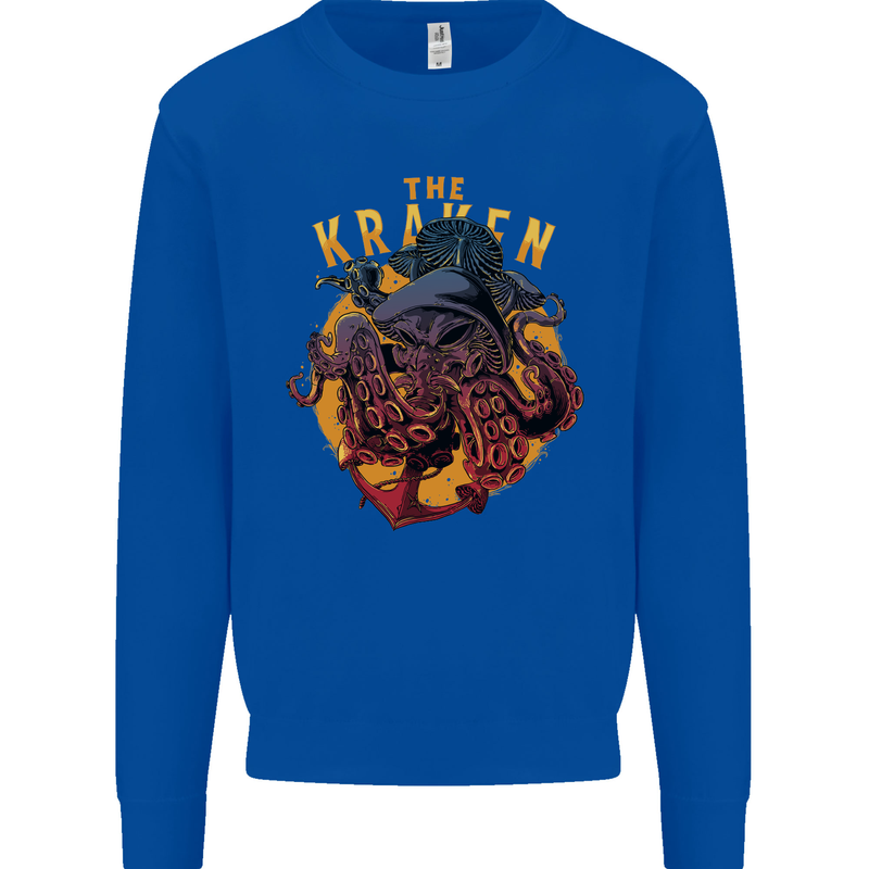 The Kraken Octopus Cthulhu Scuba Diving Mens Sweatshirt Jumper Royal Blue