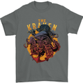 The Kraken Octopus Cthulhu Scuba Diving Mens T-Shirt Cotton Gildan Charcoal