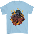 The Kraken Octopus Cthulhu Scuba Diving Mens T-Shirt Cotton Gildan Light Blue