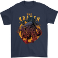 The Kraken Octopus Cthulhu Scuba Diving Mens T-Shirt Cotton Gildan Navy Blue