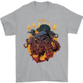 The Kraken Octopus Cthulhu Scuba Diving Mens T-Shirt Cotton Gildan Sports Grey