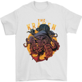 The Kraken Octopus Cthulhu Scuba Diving Mens T-Shirt Cotton Gildan White