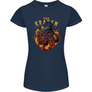 The Kraken Octopus Cthulhu Scuba Diving Womens Petite Cut T-Shirt Navy Blue