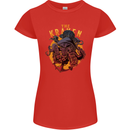 The Kraken Octopus Cthulhu Scuba Diving Womens Petite Cut T-Shirt Red