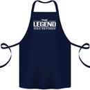 The Legend has Retired Retirement Funny Cotton Apron 100% Organic Navy Blue