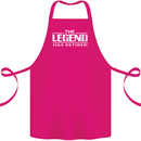 The Legend has Retired Retirement Funny Cotton Apron 100% Organic Pink