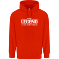 The Legend has Retired Retirement Funny Mens 80% Cotton Hoodie Bright Red