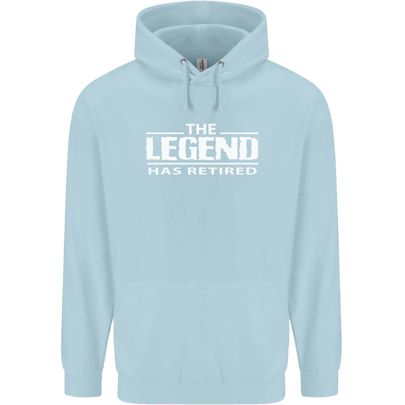 The Legend has Retired Retirement Funny Mens 80% Cotton Hoodie Light Blue