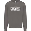 The Legend has Retired Retirement Funny Mens Sweatshirt Jumper Charcoal