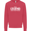 The Legend has Retired Retirement Funny Mens Sweatshirt Jumper Heliconia